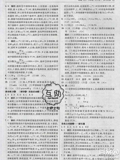 东北师范大学出版社2020春北大绿卡刷题九年级化学下册人教版答案 东北师范大学出版社2020春北大绿卡刷题九年级化学下册人教版答案
