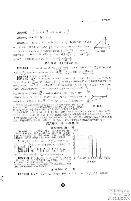 江苏人民出版社2020年中考复习指南数学答案