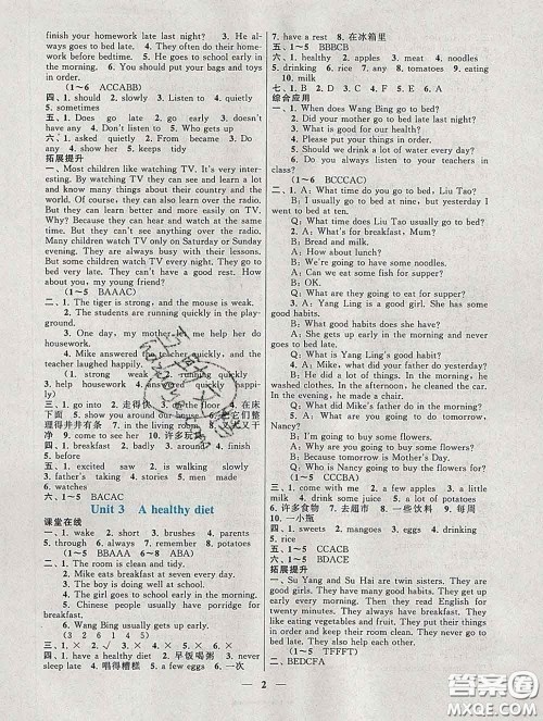 2020新版启东黄冈作业本六年级英语下册译林牛津版答案 2020新版启东黄冈作业本六年级英语下册译林牛津版答案