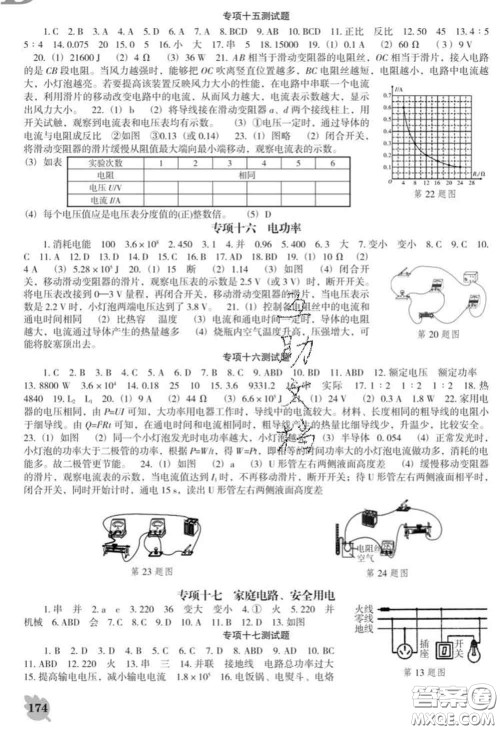 2020新版新课程物理能力培养九年级物理下册人教版D版答案