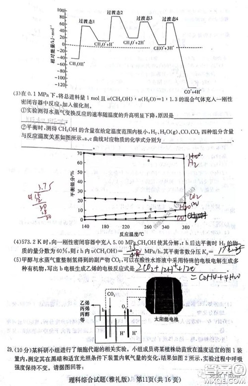 炎德英才大联考雅礼中学2020届高三月考卷八理科综合试题及答案 炎德英才大联考雅礼中学2020届高三月考卷八理科综合试题及答案