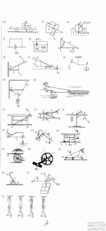 全程测评试卷2020期末复习大冲刺八年级物理下册答案 全程测评试卷2020期末复习大冲刺八年级物理下册答案