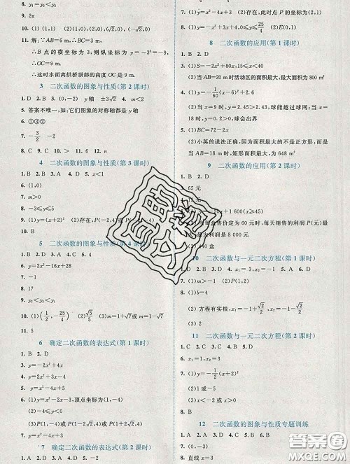 2020春课堂精练九年级数学下册北师版福建专版答案