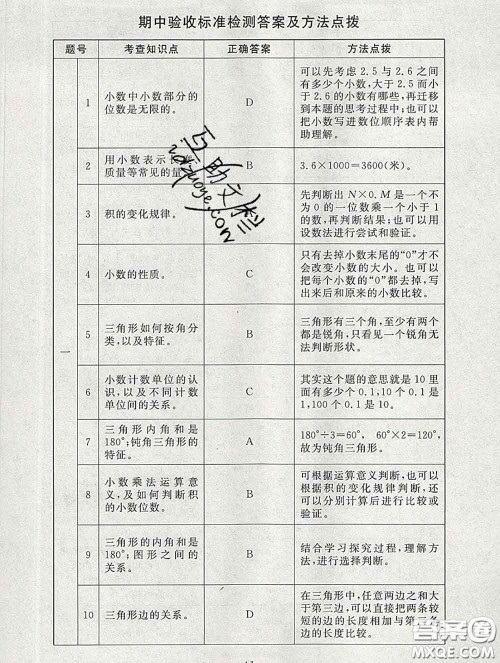 2020春海淀名师伴你学同步学练测四年级数学下册北师版答案