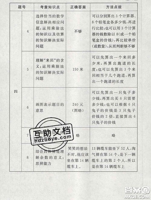 2020春海淀名师伴你学同步学练测三年级数学下册北师版答案 2020春海淀名师伴你学同步学练测三年级数学下册北师版答案