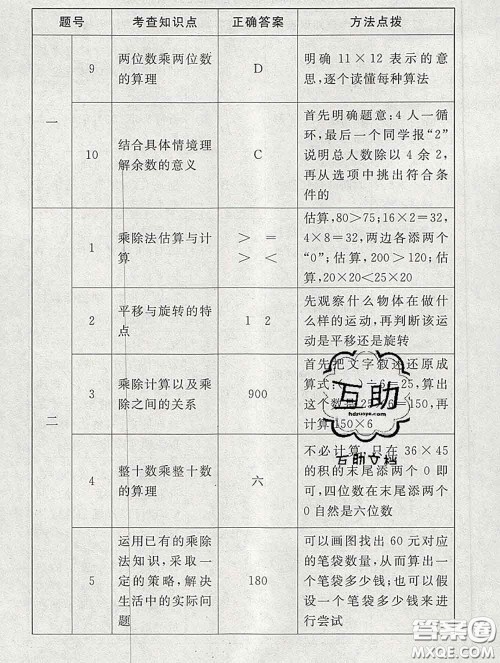 2020春海淀名师伴你学同步学练测三年级数学下册北师版答案