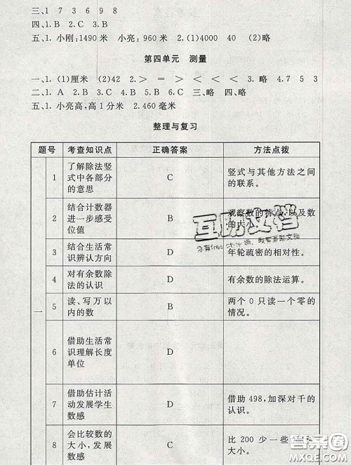 2020春海淀名师伴你学同步学练测二年级数学下册北师版答案