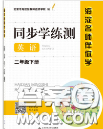 2020春海淀名师伴你学同步学练测二年级英语下册人教版答案