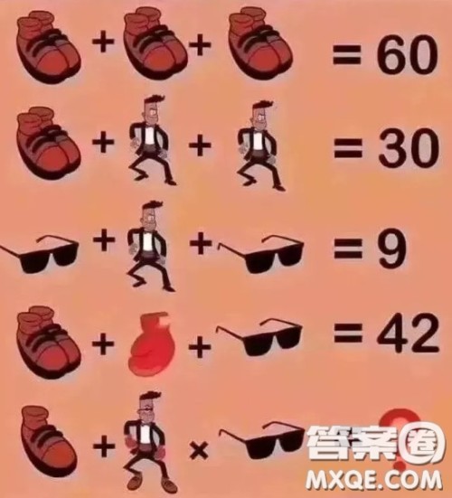 三双红鞋等于60图片答案 鞋子人眼镜等于多少图片答案