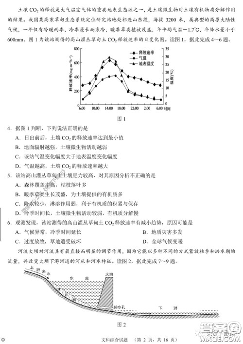 长郡中学2020届高三适应性考试四文科综合试题及答案 长郡中学2020届高三适应性考试四文科综合试题及答案