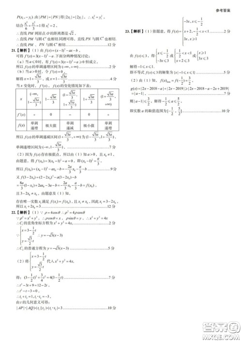 2020届高考强基3套卷全国卷一理科数学参考答案 2020届高考强基3套卷全国卷一理科数学参考答案