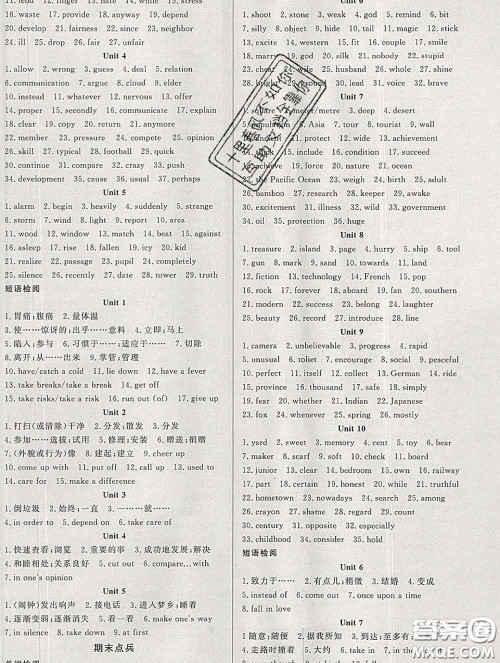 2020新版A+优化作业本八年级英语下册人教版参考答案 2020新版A+优化作业本八年级英语下册人教版参考答案