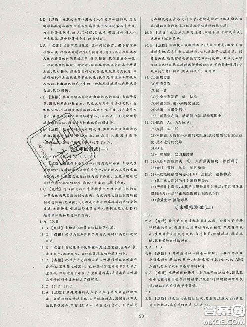 2020新版A+优化作业本八年级生物下册人教版参考答案 2020新版A+优化作业本八年级生物下册人教版参考答案