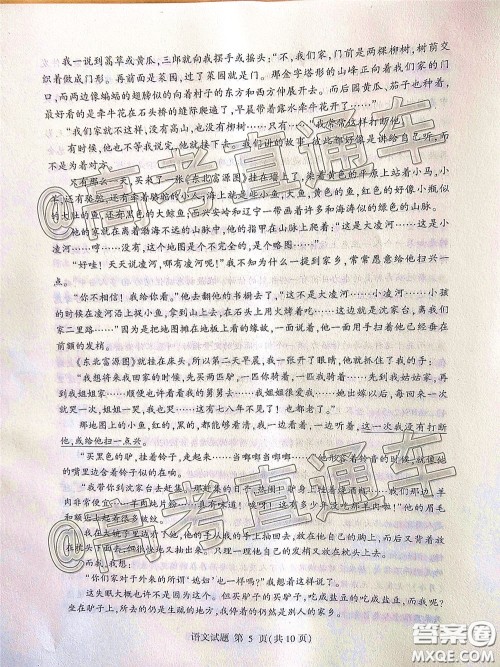 2020年临沂市高三一模语文试题及答案 2020年临沂市高三一模语文试题及答案