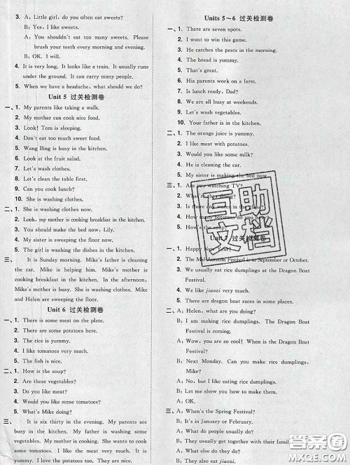 2020新版阳光同学一线名师全优好卷五年级英语下册译林版答案 2020新版阳光同学一线名师全优好卷五年级英语下册译林版答案
