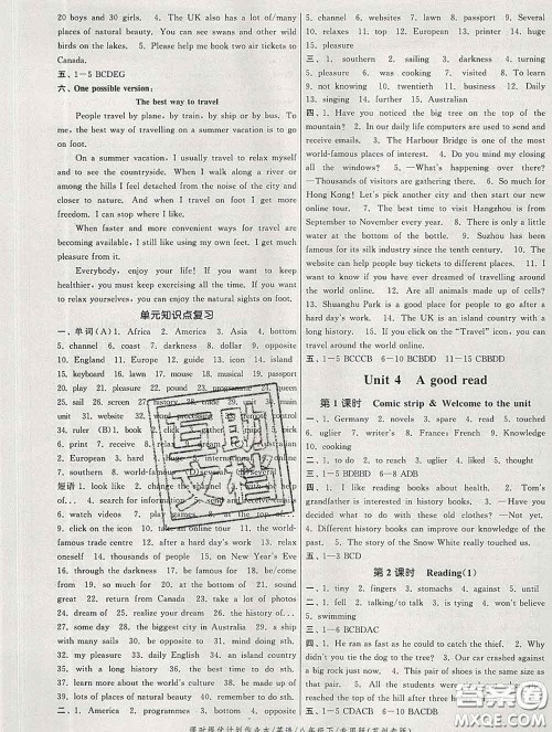 2020新版课时提优计划作业本八年级英语下册苏州专版答案 2020新版课时提优计划作业本八年级英语下册苏州专版答案