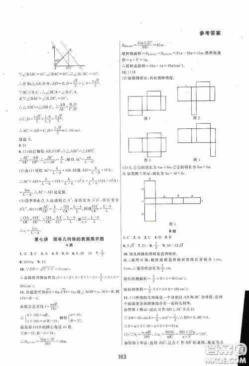 浙江教育出版社2020尖子生培优教材九年级下册数学浙教版双色版答案