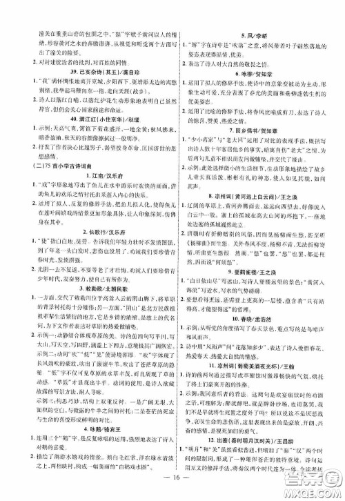 2020陕西中考总复习优化指导语文精讲版答案 2020陕西中考总复习优化指导语文精讲版答案