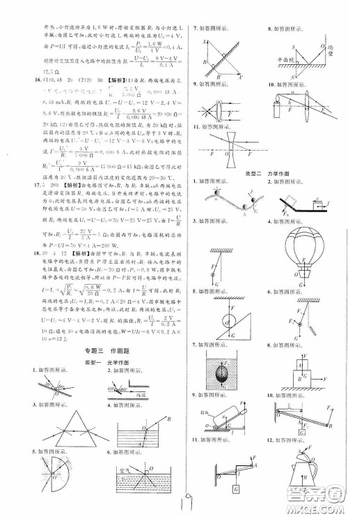 世界图书出版公司2020陕西中考总复习优化指导精讲版物理答案