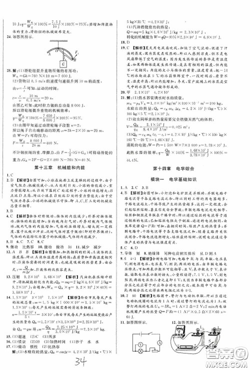 世界图书出版公司2020陕西中考总复习优化指导精练版物理答案 世界图书出版公司2020陕西中考总复习优化指导精练版物理答案