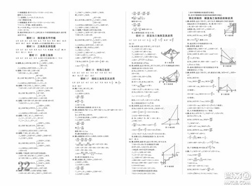 世界图书出版公司2020陕西中考总复习优化指导精讲版数学答案