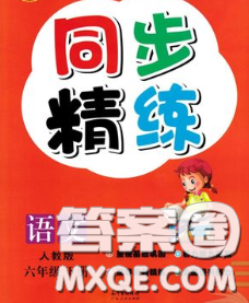 2020新版同步精练六年级语文下册人教版参考答案