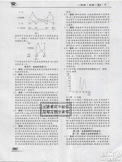 2020一川教育学考A+课堂检测10分钟八年级生物下册人教版答案