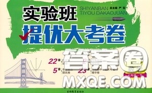 吉林教育出版社2020实验班提优大考卷七年级数学下册苏科版答案