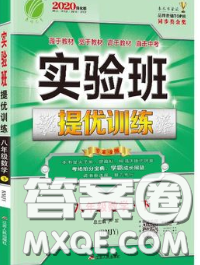 春雨教育2020春实验班提优训练八年级数学下册人教版答案