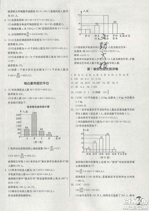 春雨教育2020春实验班提优训练八年级数学下册苏科版答案