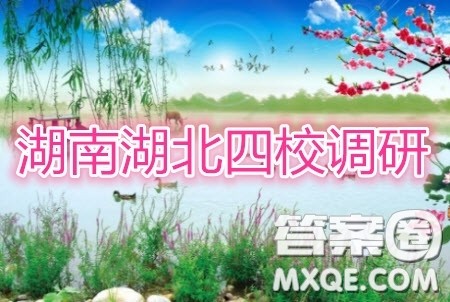 湖南湖北四校2020届高三学情调研联考文科数学试题及答案 湖南湖北四校2020届高三学情调研联考文科数学试题及答案