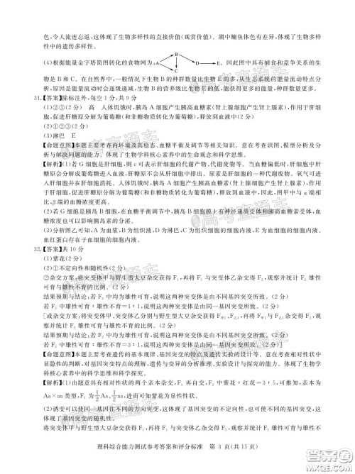 华大新高考联盟2020届高三4月教学质量测评理科综合试题及答案 华大新高考联盟2020届高三4月教学质量测评理科综合试题及答案