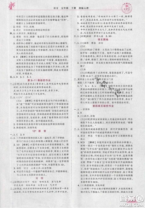 2020新版王朝霞德才兼备作业创新设计五年级语文下册人教版答案 2020新版王朝霞德才兼备作业创新设计五年级语文下册人教版答案