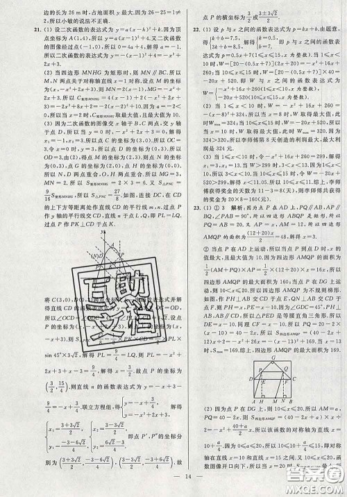 新世纪出版社2020春亮点给力大试卷九年级数学下册答案 新世纪出版社2020春亮点给力大试卷九年级数学下册答案