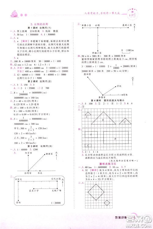 2020年王朝霞创维新课堂同步优化训练数学六年级下册RJ人教版参考答案