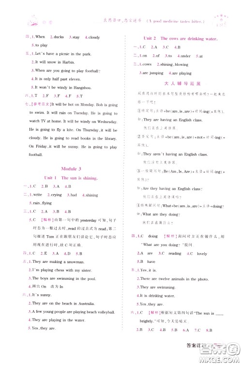 2020年王朝霞创维新课堂同步优化训练英语六年级下册WY外研版参考答案