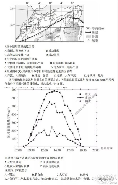 2020年黑龙江金太阳高三5月联考文科综合试题及答案 2020年黑龙江金太阳高三5月联考文科综合试题及答案