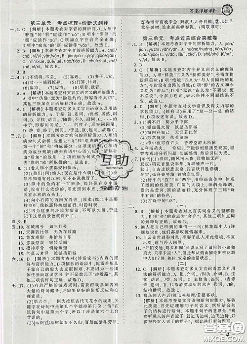 2020新版王朝霞考点梳理时习卷八年级语文下册人教版答案 2020新版王朝霞考点梳理时习卷八年级语文下册人教版答案