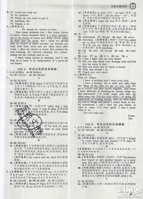 2020新版王朝霞考点梳理时习卷八年级英语下册人教版答案 2020新版王朝霞考点梳理时习卷八年级英语下册人教版答案