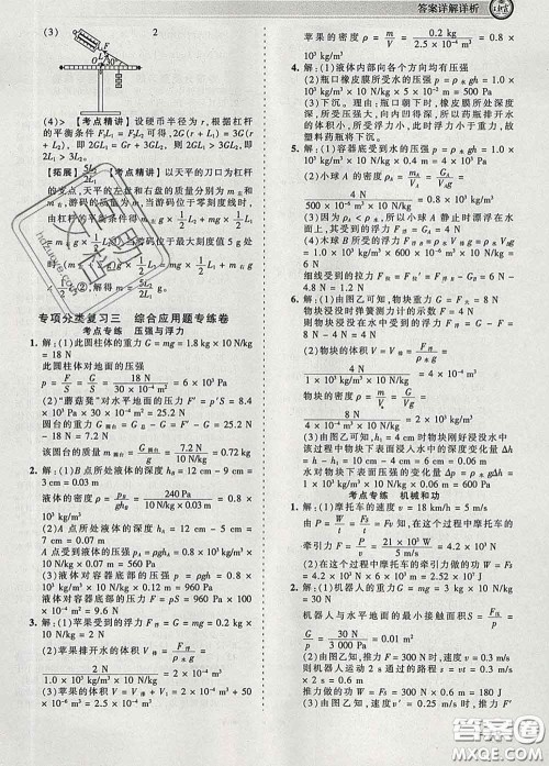 2020新版王朝霞考点梳理时习卷八年级物理下册北师版答案 2020新版王朝霞考点梳理时习卷八年级物理下册北师版答案