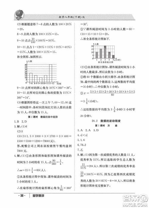 江西高校出版社2020金太阳教育导学测评八年级数学下册创新版答案 江西高校出版社2020金太阳教育导学测评八年级数学下册创新版答案