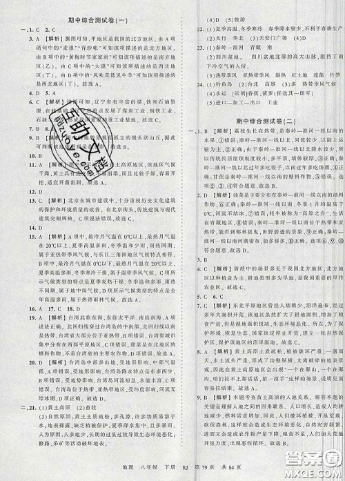 2020新版王朝霞考点梳理时习卷八年级地理下册人教版答案 2020新版王朝霞考点梳理时习卷八年级地理下册人教版答案