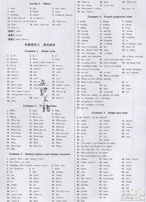 浙江人民出版社2020春优+攻略七年级英语下册人教版答案 浙江人民出版社2020春优+攻略七年级英语下册人教版答案