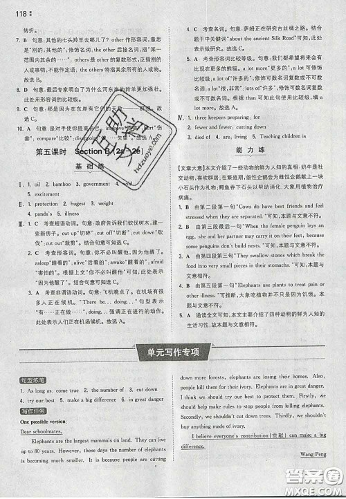 2020新版一本同步训练初中英语八年级下册人教版答案 2020新版一本同步训练初中英语八年级下册人教版答案