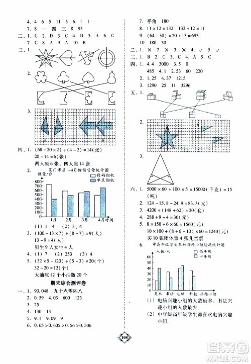 百年学典2020年金牌导学案四年级下册数学人教版参考答案 百年学典2020年金牌导学案四年级下册数学人教版参考答案