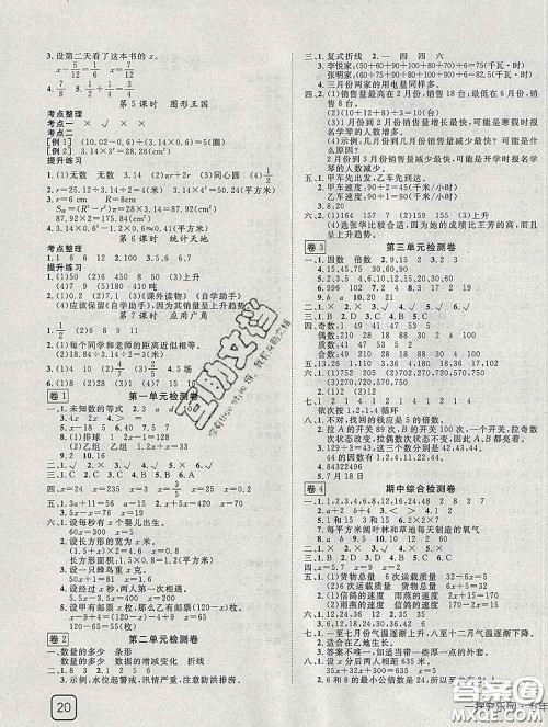 2020新版探究乐园高效课堂五年级数学下册苏教版答案