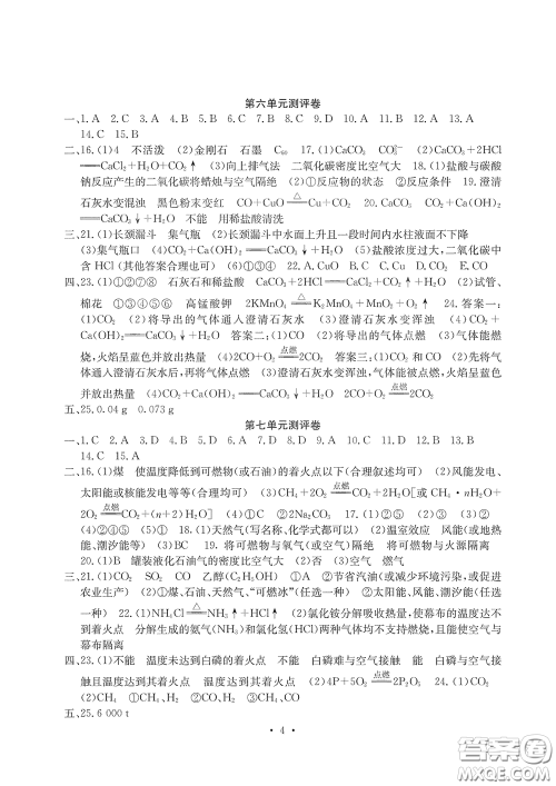 光明日报出版社2020大显身手素质教育单元测评卷九年级化学下册人教版答案 光明日报出版社2020大显身手素质教育单元测评卷九年级化学下册人教版答案
