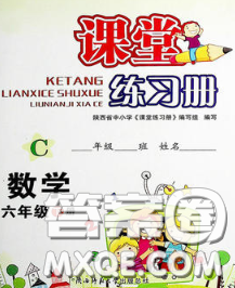 陕西师范大学出版社2020春课堂练习册六年级数学下册C版答案