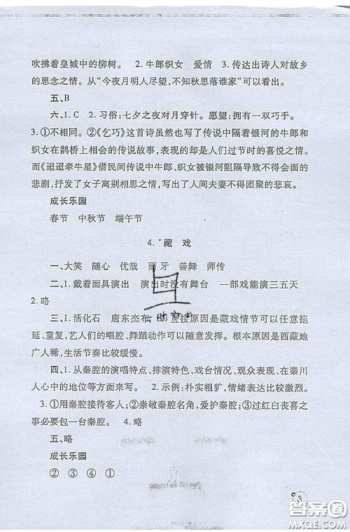 陕西师范大学出版社2020春课堂练习册六年级语文下册A版答案 陕西师范大学出版社2020春课堂练习册六年级语文下册A版答案