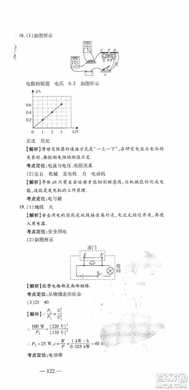 四维文化中考考什么2020中考冲刺模拟卷物理答案